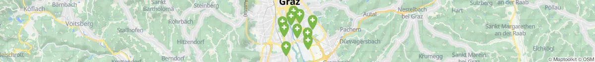 Kartenansicht für Apotheken-Notdienste in der Nähe von Liebenau (Graz (Stadt), Steiermark)